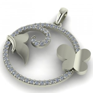Butterfly Circle Pendant