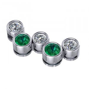 5 Stone Bezel Pendant