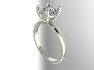 Solitaire Engagement Ring 1.3Ctw