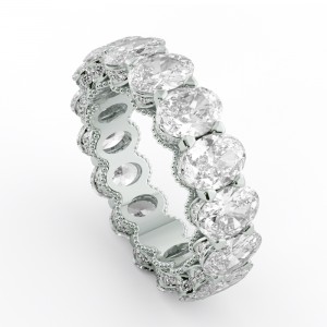 Diamond Oval Eternity Ring 5.20Ctw