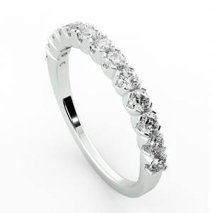 Diamond Round Cut Anniversary Ring 0.50Ctw