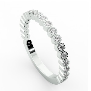 Diamond Round Cut Anniversary Ring 0.35Ctw