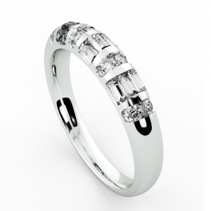 Diamond Baguette Anniversary Ring 0.75Ctw