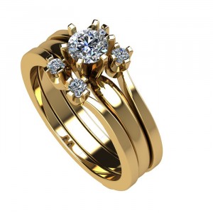 Diamond Bridal Set 0.40Ctw