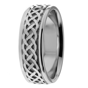 Celtic band wedding discount ring