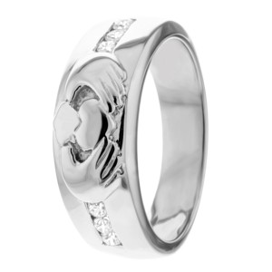 Diamond Claddagh Wedding Ring 6.00mm