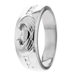 Diamond Claddagh Wedding Ring 6.00mm