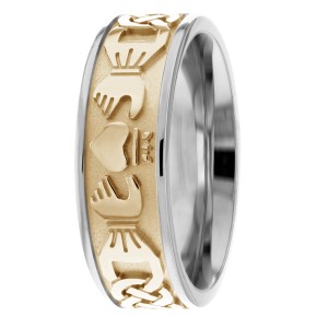 Claddagh 7mm wide Wedding Ring