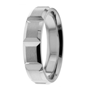 Beveled Edge 6mm Wedding Bands