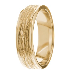 6mm Tree Bark Wedding Ring