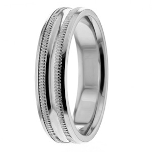 6mm Shiny Milgrains Wedding Ring