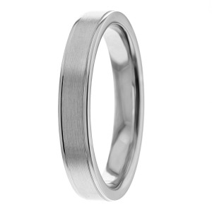Flat 4mm Diamond Cut Wedding Ring