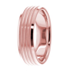 7mm Milgrains Wedding Ring