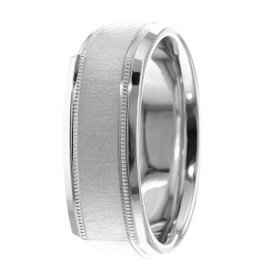 Square 7mm Diamond Cut Wedding Ring