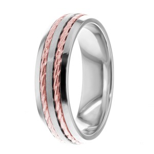 6mm Double Rope Inspired Wedding Ring