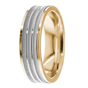 6.5mm Step Edge Wedding Bands