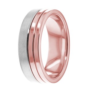 Flat Grooved 7mm Wedding Bands