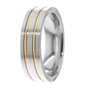 Grooved 6mm Diamond Cut Wedding Ring