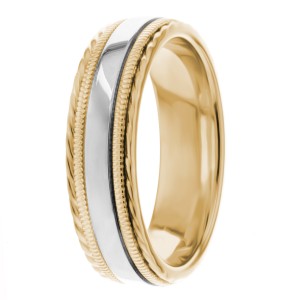 6mm Rope Pattern Wedding Ring