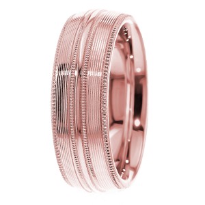 7.5mm Fine Lines Wedding Bands