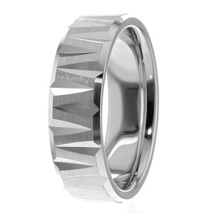 7mm Diamond Cut Wedding Ring
