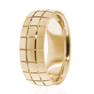 8mm Squares Wedding Ring