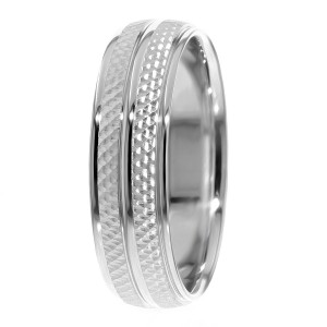 6mm Knurled  Wedding Bands