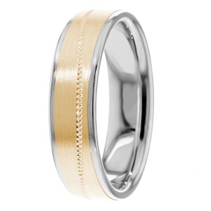 6mm Wide Diamond Cut Wedding Ring