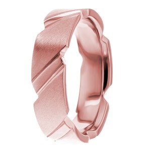 6mm Ridged Edge Wedding Ring
