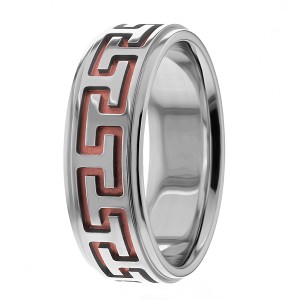 7.5mm Carved Wedding Bands