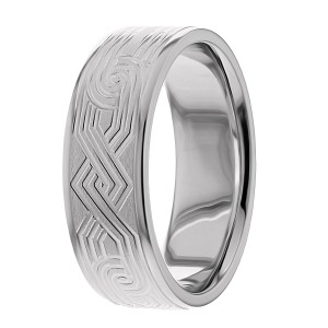 7.5mm Fancy Carved Wedding Band