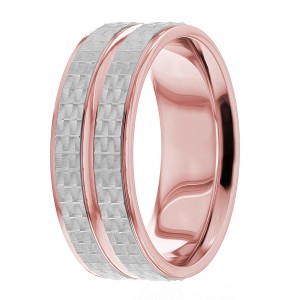 8mm Knurled Wedding Bands