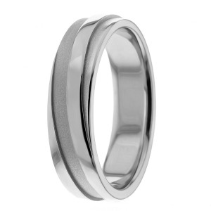 Modern Carved 6mm Wedding Bands