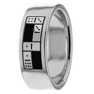7.5mm Dominos Wedding Ring