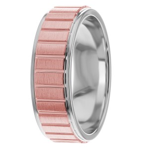 7mm Horizontal Cut Wedding Ring