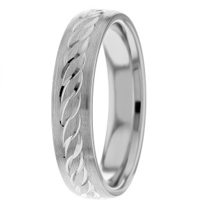 Interlocking S Cut 5mm Wedding Ring