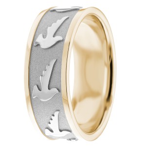 7mm Doves Wedding Ring