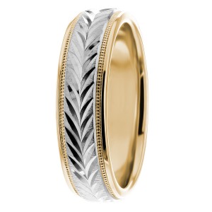 6mm Wheat Pattern Wedding Ring