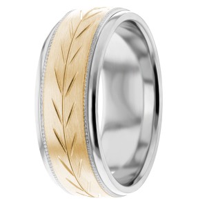 8mm Milgrain Wedding Ring