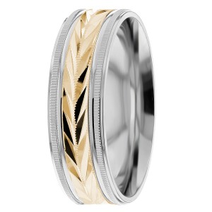 7mm Wide Wheat  Wedding Ring