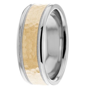 7mm Hammered Wedding Ring