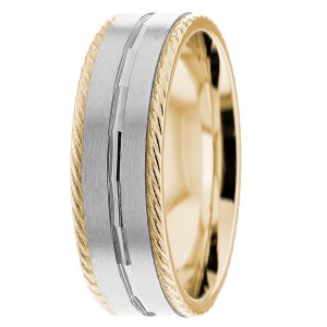 Twisted Rope-Inspired 6mm Wedding Bands