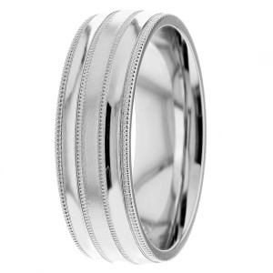 Milgrains 7mm wide Wedding Ring