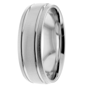 Brushed Low Dome 6mm Wedding Bands