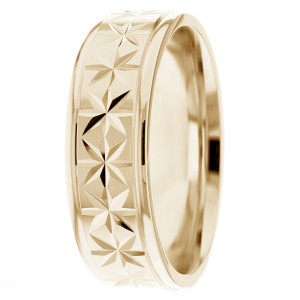 Stars 7mm wide Wedding Bands