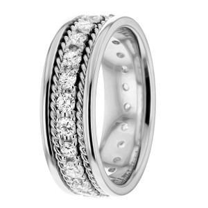 Diamond Wedding Band 8mm 1.12 Ctw.