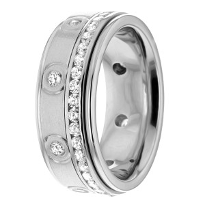 Diamond Wedding Band 7.5mm 1.02 Ctw.