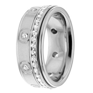 Diamond Wedding Band 7.5mm 1.02 Ctw.