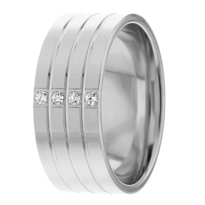 Diamond Wedding Band 8mm 0.08 Ctw.