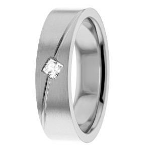 Diamond Wedding Ring 6mm Wide 0.10 Ctw.